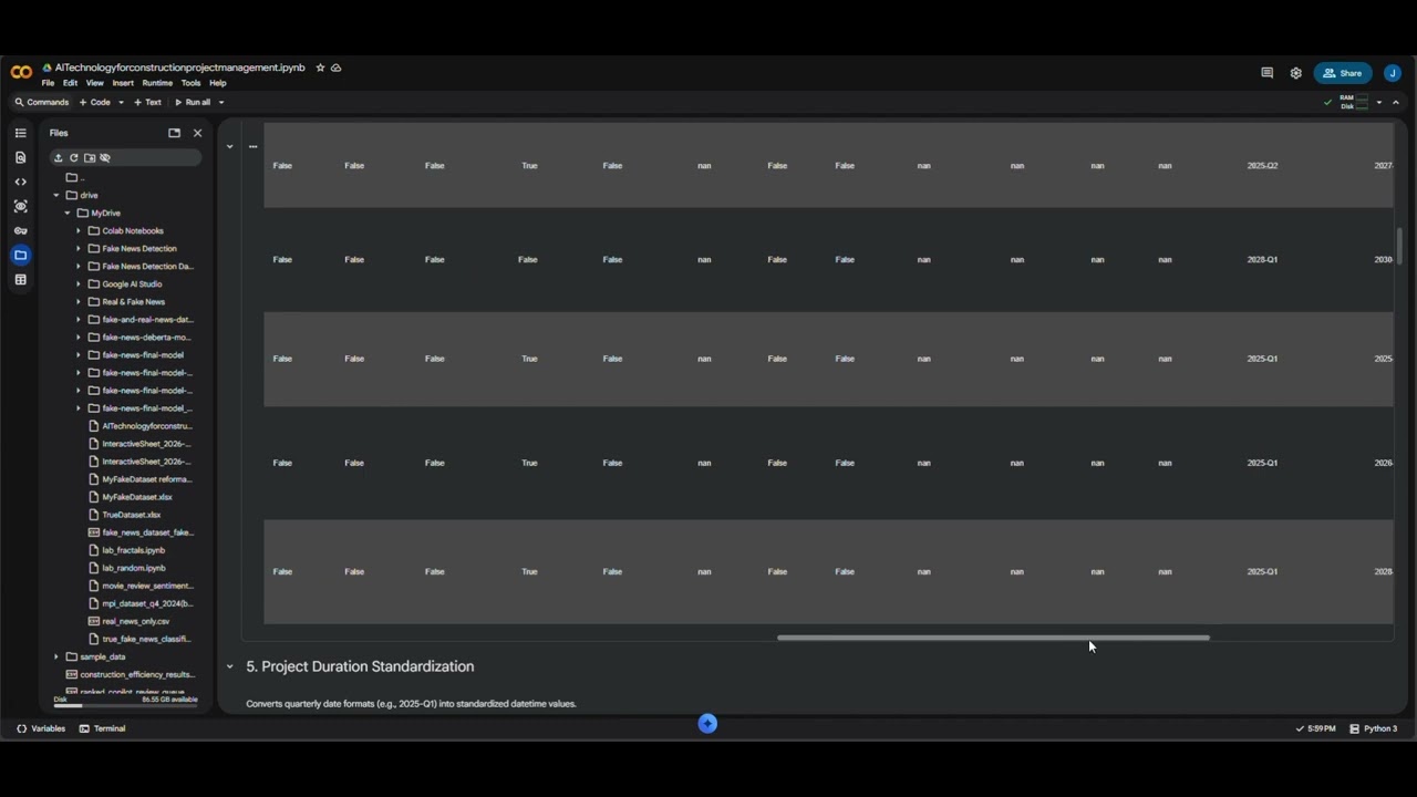 AI-Driven Construction Project Management Efficiency Analysis (OLD)