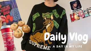 [ Daily Vlog ] Supremeのニットが届いた1日💌 | Supreme | Trader Joe’s | Starbucks | A Day in My Life
