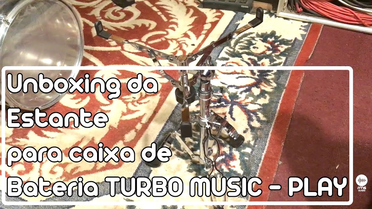 Unboxing Estante para caixa de Bateria Turbo Music