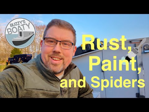 31. Engine Bay - Gas Locker Touch up & Makeover, and I SAVE a spider : )