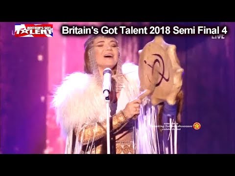 Olena Uutai Wolf & Horse Sound  Throat Singer Britain's Got Talent 2018 Semi Finals 4 BGT S12E11