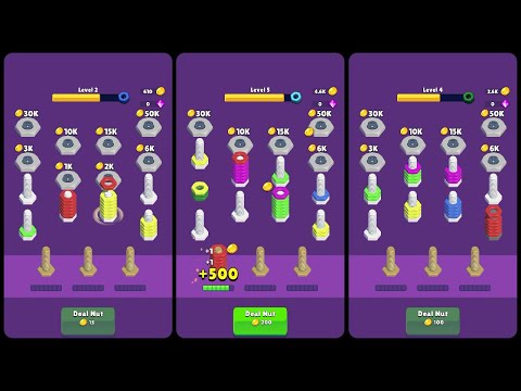 Nut Sort Puzzle Mobile Game | Gameplay Android - YouTube