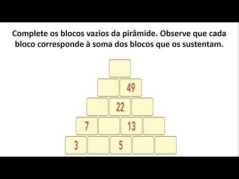 COMPLETE A PIRÂMIDE. VOCÊ CONSEGUE?