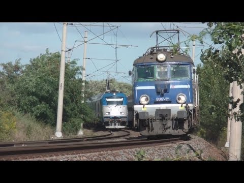 PKP EU07-511 + ČD 380 - súbežná jazda pri Oseku nad Bečvou