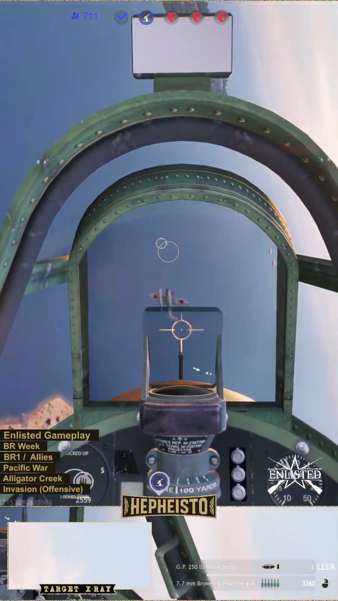 Pilot eliminating Plane E13A1 with 7.7mm Browning Machine Gun