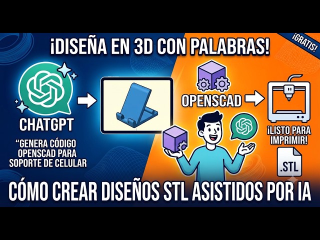 Vídeo relacionado con La Guía Completa de OPENSCAD para principiantes: Guía paso a paso para modelado 3D paramétrico, scripting e impresión 3D