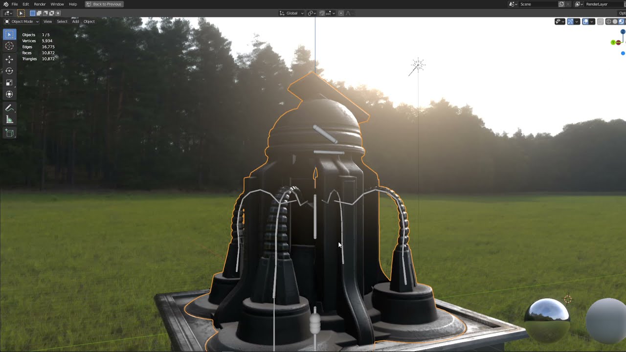 Futuristic Tower Updated for a use in Blender-2.92
