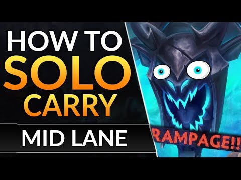 How to SOLO CARRY from MID while your team FEEDS - Pro Tips and Tricks | Dota 2 Best Visage Guide