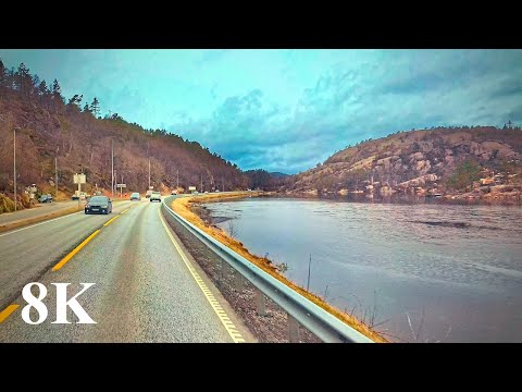 [8K] Kristiansand To Flekkefjord, NORWAY 🇳🇴
