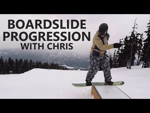 Front Boardslide Progression with Chris - Snowboard Tricks