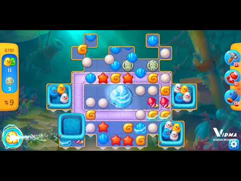 Fishdom. 8781 level no boosters and diamonds. 14 moves