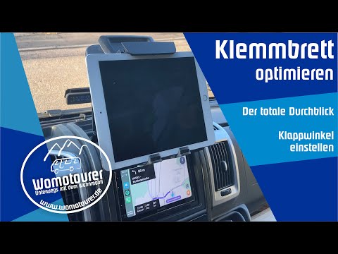 Klemmbrett optimieren. Volle Sicht aufs Navi/Radio