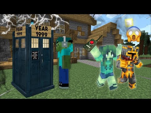 MC NAVEED TRAVELS BACK IN TIME WITH A TIME MACHINE TO FIND MARK! WE FIND A BABY ZOMBIE! Minecraft