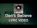 Seether - Don't Believe [Lyric Video]