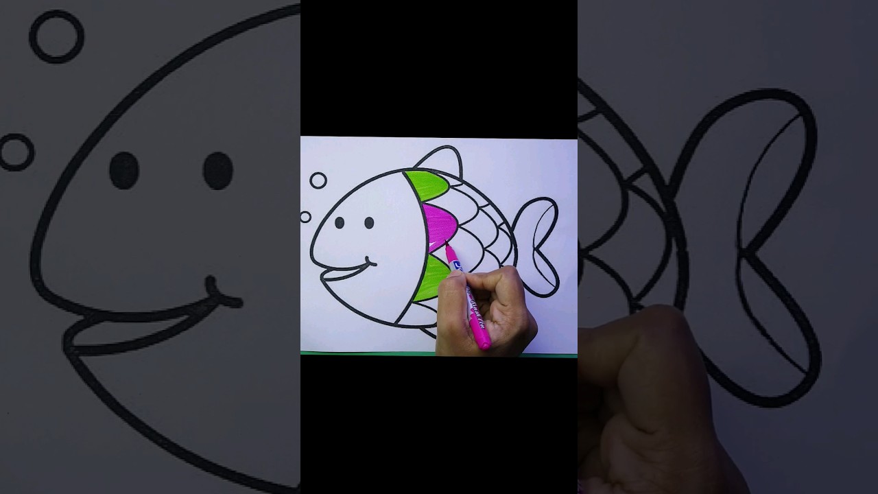 wait for result#fish coloring #coloring #youtubeshorts #easycoloring #coloringpages