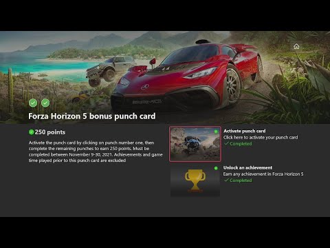 Forza Horizon 5 bonus punch card