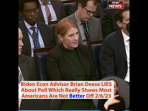 Biden Econ Advisor Brian Deese LIES About Poll Which Really Shows Most Americans Are Not Better Off