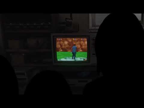 Jerma does a backwards long jump through the television