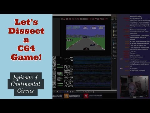 Lets Dissect a Commodore 64 Game! - Episode 4 - Continental Circus - 1/8/2019
