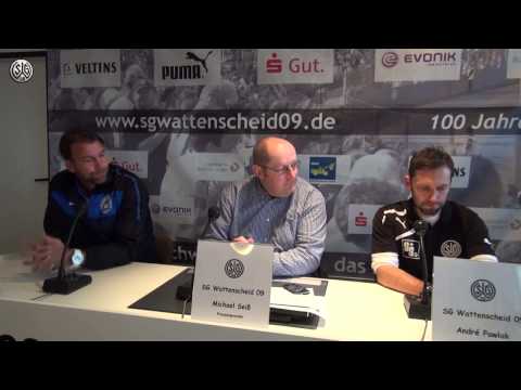 SG Wattenscheid 09 - SSVg Velbert (Pressekonferenz - 21. Spieltag Regionalliga West 13/14)