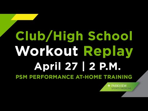 4.27.20 Club/High School Training - Replay
