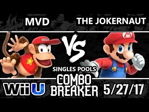 Combo Breaker 2017 Smash 4 - PG | MVD (Diddy Kong) vs The Jokernaut (Mario) - WiiU Tournament