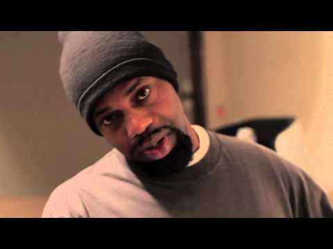 DJ E in the studio AKA the Den