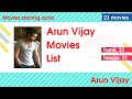 Actor Arun Vijay Movies List