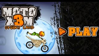 moto x3m 6 spooky land full gameplay walkthrough