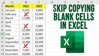 Skip Blank or Empty Cells When Copying and Pasting Data in Microsoft Excel