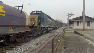 preview picture of video 'CSX Oakworth Yard Engine Working NS Interchange - Decatur, AL'