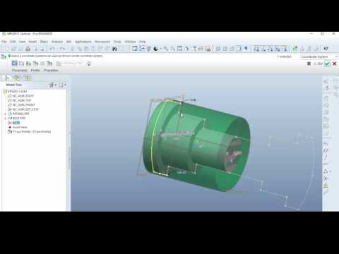 Turning manufacturing process in Pro Engineer PRO-E generating G-code for lathe machine(Tutorial 3)
