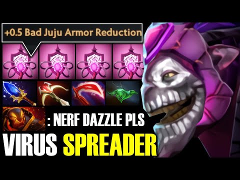 VIRUS SPREADER..!! Cancer Aghanim Scepter Dazzle Midlane Physical Build 7.25 | Dota 2