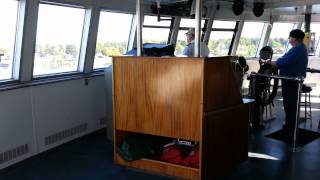 preview picture of video 'View From Pilot House As S.S. Badger Leaves Ludington, Morning Of August 20, 2012'