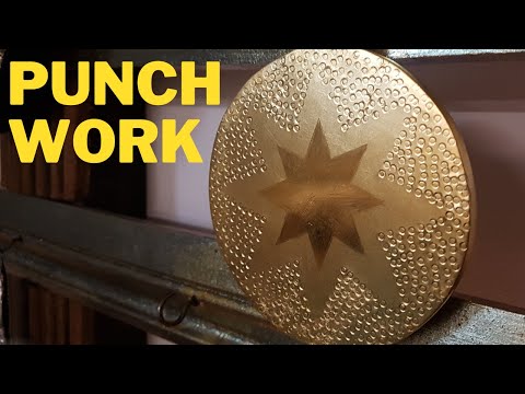 Punchwork, water gilding in 23.75ct gold leaf
