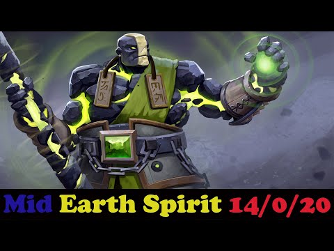 How to play Mid Earth Spirit 14-0-20 - Against RNG.Setsu SF & Faith_bian Bane Pro Players GG DotA 2