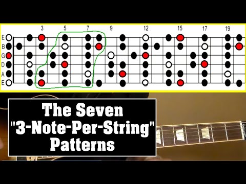 The Seven "3 Note per String" Patterns of the Diatonic Scale