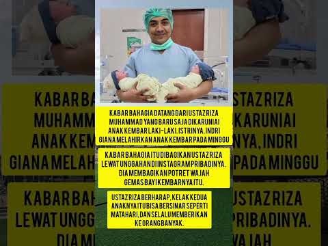 Kebahagiaan Ustaz Riza Muhammad Dikaruniai Anak Kembar🥰#rizamuhammad#trending #beritaterkini