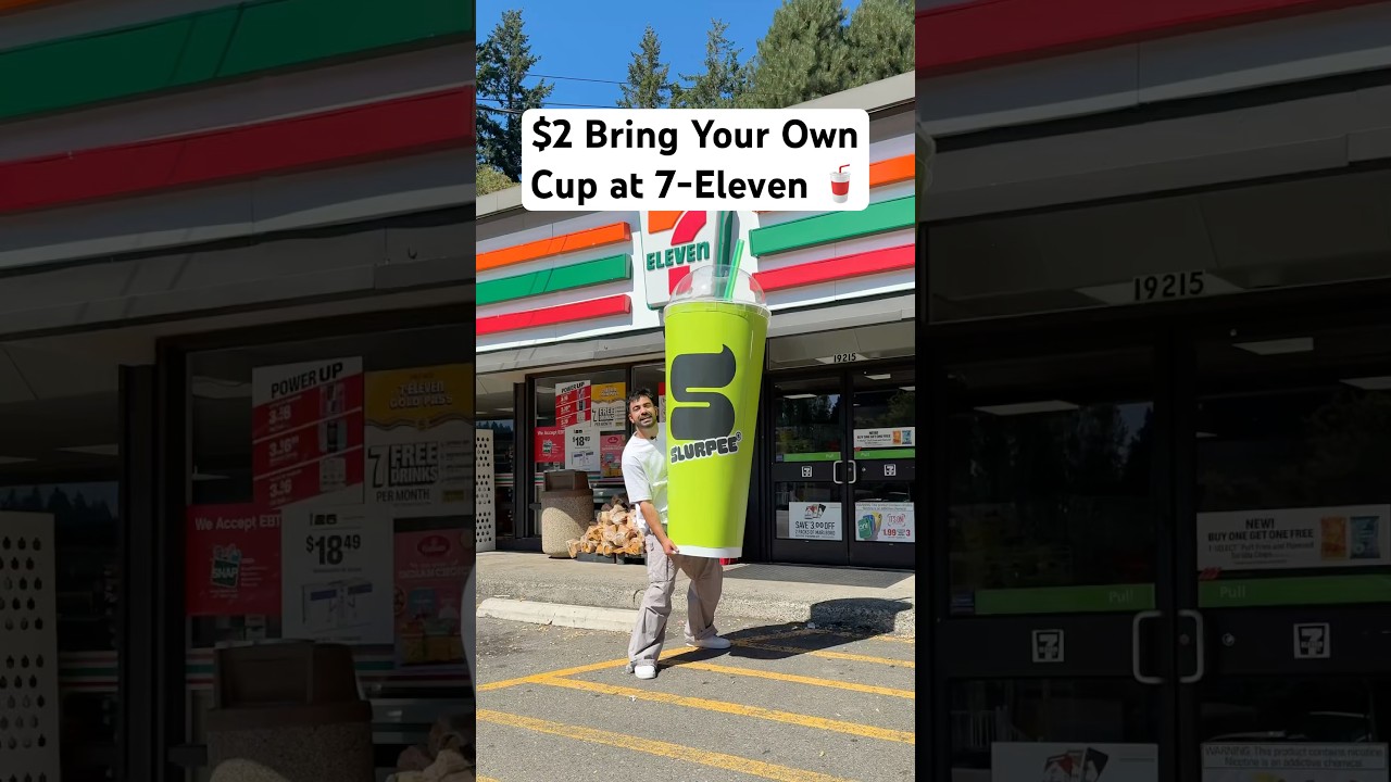 세븐일레븐은 컵을 직접 가져오는 데 2달러가 들기 때문에 슬러피를 엄청나게 많이 만들었어요 🥤