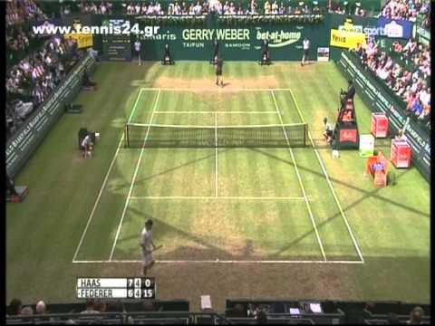 Haas beat Federer Gerry Weber Open Final 2012