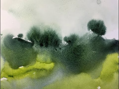 Watercolor - Using Tube Greens