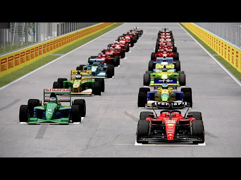 Ferrari F1 2023 vs All Michael Schumacher F1 Cars (1991-2012)