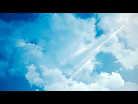 White Clouds Blue Sky Screensaver 4K