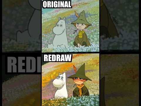 Redrawing this Moomin Screenshot in my style #moomins