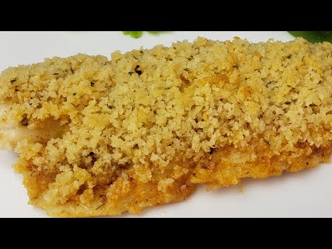 EASY BAKED POLLOCK WITH CRISP HERB PANKO BREADCRUMBS