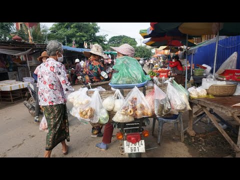 Countryside Food Market Show - Amazing Daily Life Style @Phsa Kampong Por Pil Prey Veng Province