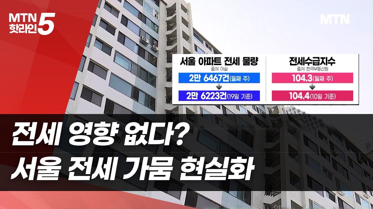 전세 영향 크지 않다던 정부와 다른 현실…서울 전세 가뭄 현실화 / 머니투데이방송 (뉴스)