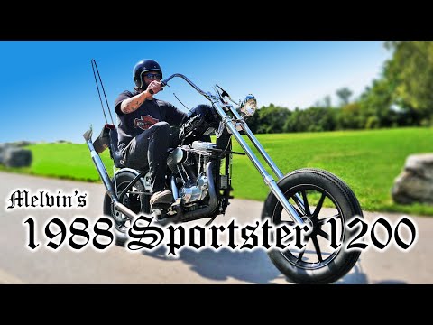 1988 Harley-Davidson Sportster 1200 chopper (start exhaust sound)