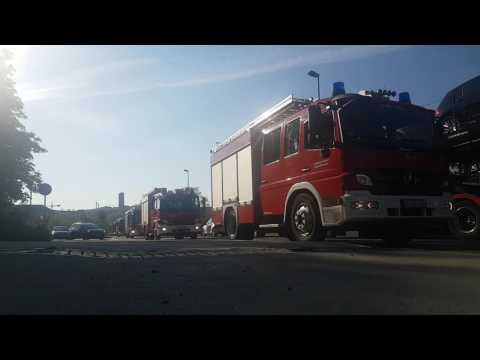 LFS Baden-Württemberg 2017 - Konvoi der Feuerwehr Fahrzeuge zum Neubau