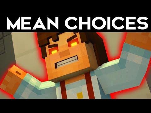 MEAN WORST CHOICES Minecraft Story Mode Season 2 Episode 5 Funny Moments Alternative Choices
